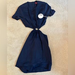 Staud navy cutout mini dress size XS